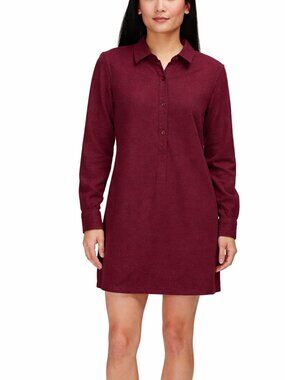 Patagonia Fjord Shirt Dress | Size S | Burgundy Organic Cotton Flannel